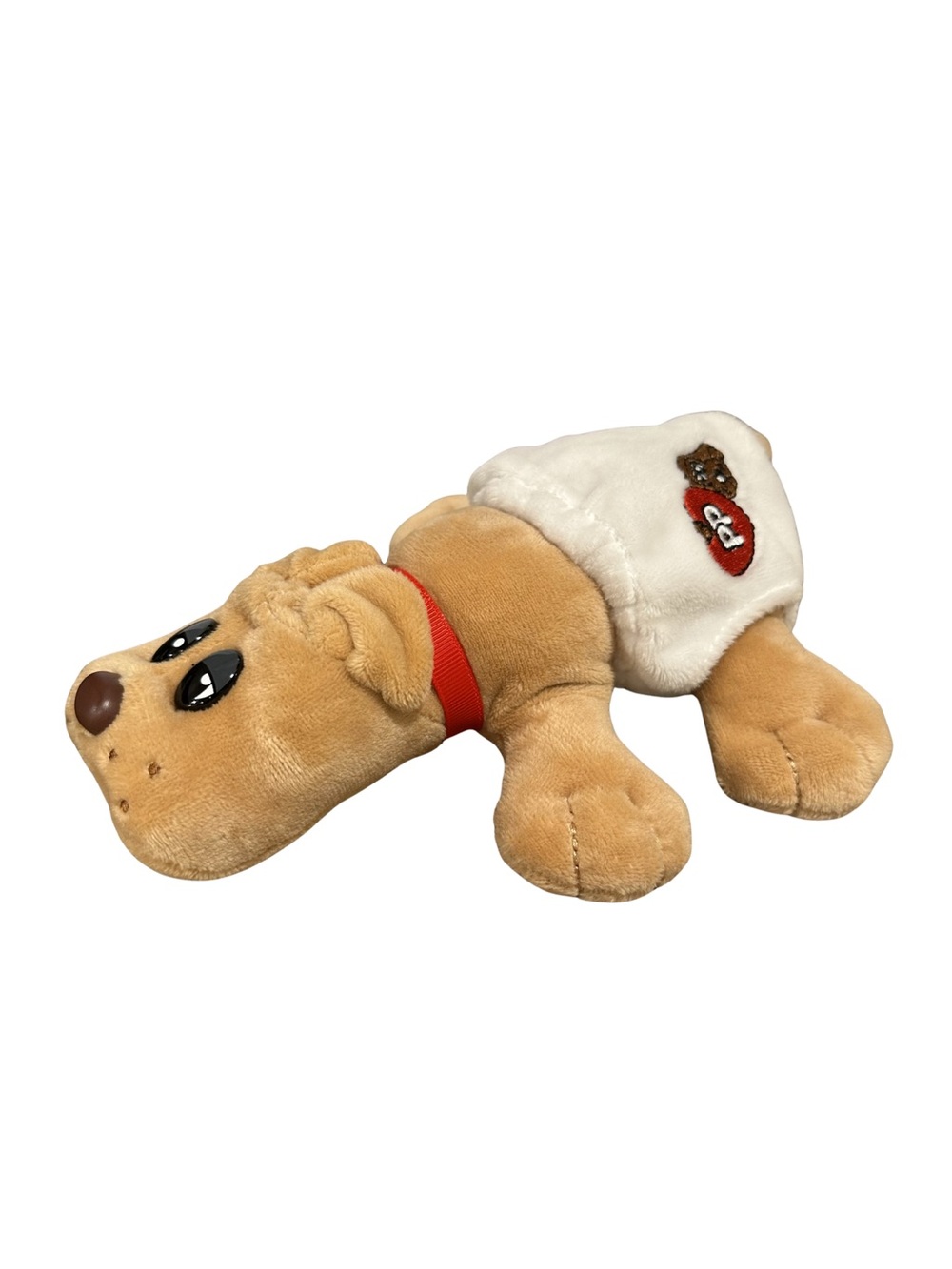 Pound Puppies Newborn Plush Tan Puppy Bulldog w/ Diaper Animal Hasbro 2021
